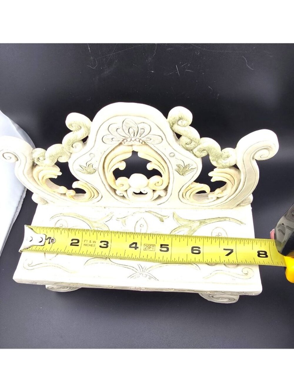 French Filigree Petite Doll Display Bench Hand-Painted - Picture 10 of 14
